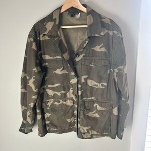 H&M Camouflage Jacket - Green and Brown